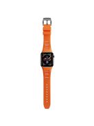 KALEBOL For Apple Watch 10 46mm / Ultra 2 / Ultra 49mm / 9 8 7 45mm / SE (2023) SE (2022) SE 6 5 4 44mm / 3 2 1 42mm  Watch Bracelet - Orange / Black Buckle