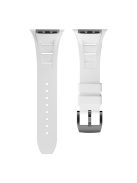 KALEBOL For Apple Watch 10 46mm / Ultra 2 / Ultra 49mm / 9 8 7 45mm / SE (2023) SE (2022) SE 6 5 4 44mm / 3 2 1 42mm  Watch Bracelet - White / Black Buckle