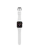 KALEBOL For Apple Watch 10 46mm / Ultra 2 / Ultra 49mm / 9 8 7 45mm / SE (2023) SE (2022) SE 6 5 4 44mm / 3 2 1 42mm  Watch Bracelet - White / Black Buckle