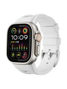 KALEBOL For Apple Watch 10 46mm / Ultra 2 / Ultra 49mm / 9 8 7 45mm / SE (2023) SE (2022) SE 6 5 4 44mm / 3 2 1 42mm  Watch Bracelet - White / Silver Buckle