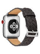 KALEBOL For Apple Watch 10 46mm / Ultra 2 / Ultra 49mm / 9 8 7 45mm / SE (2023) SE (2022) SE 6 5 4 44mm / 3 2 1 42mm Braided Leather Strap -  Black