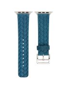 KALEBOL For Apple Watch 10 46mm / Ultra 2 / Ultra 49mm / 9 8 7 45mm / SE (2023) SE (2022) SE 6 5 4 44mm / 3 2 1 42mm Braided Leather Strap -  Blue