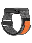 KALEBOL For Apple Watch 10 46mm / Ultra 2 / Ultra 49mm / 9 8 7 45mm / SE (2023) SE (2022) SE 6 5 4 44mm / 3 2 1 42mm Breathable Magic Tape Nylon Strap - Black+Grey