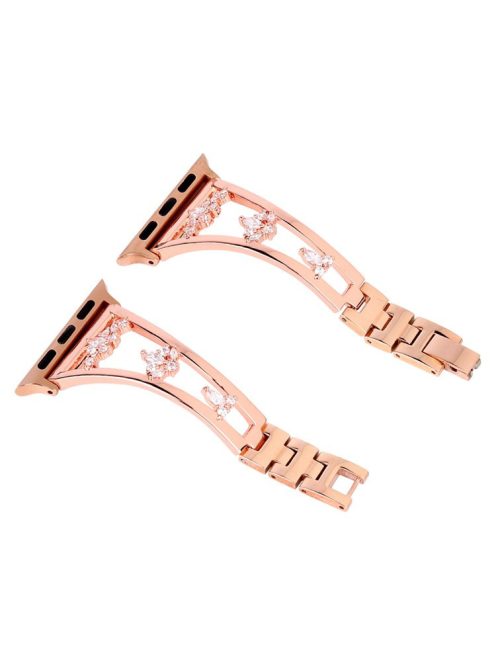 KALEBOL For Apple Watch 10 46mm / Ultra 2 / Ultra 49mm / 9 8 7 45mm / SE (2023) SE (2022) SE 6 5 4 44mm / 3 2 1 42mm Copper Watch Band - Rose Gold