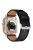 KALEBOL For Apple Watch 10 46mm / Ultra 2 / Ultra 49mm / 9 8 7 45mm / SE (2023) SE (2022) SE 6 5 4 44mm / 3 2 1 42mm Cowhide Leather Band - Titanium+Black