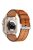 KALEBOL For Apple Watch 10 46mm / Ultra 2 / Ultra 49mm / 9 8 7 45mm / SE (2023) SE (2022) SE 6 5 4 44mm / 3 2 1 42mm Cowhide Leather Band - Titanium+Brown