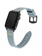 KALEBOL For Apple Watch 10 46mm / Ultra 2 / Ultra 49mm / 9 8 7 45mm / SE (2023) SE (2022) SE 6 5 4 44mm / 3 2 1 42mm Cross-Stitch Leather Strap - Blue