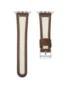 KALEBOL For Apple Watch 10 46mm / Ultra 2 / Ultra 49mm / 9 8 7 45mm / SE (2023) SE (2022) SE 6 5 4 44mm / 3 2 1 42mm Dual Color Watch Band - Tan+White