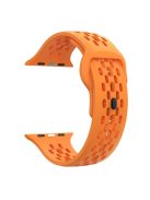 KALEBOL For Apple Watch 10 46mm / Ultra 2 / Ultra 49mm / 9 8 7 45mm / SE (2023) SE (2022) SE 6 5 4 44mm / 3 2 1 42mm Fluorubber Watch Band - Orange