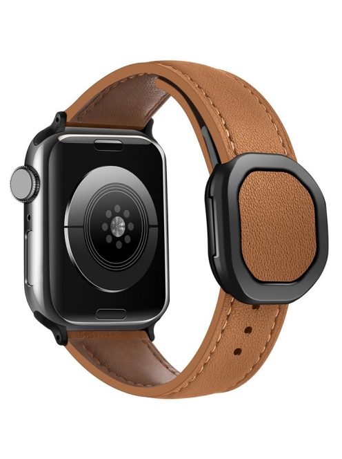 KALEBOL For Apple Watch 10 46mm / Ultra 2 / Ultra 49mm / 9 8 7 45mm / SE (2023) SE (2022) SE 6 5 4 44mm / 3 2 1 42mm Genuine Cow Leather Band -  Brown