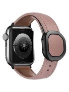 KALEBOL For Apple Watch 10 46mm / Ultra 2 / Ultra 49mm / 9 8 7 45mm / SE (2023) SE (2022) SE 6 5 4 44mm / 3 2 1 42mm Genuine Cow Leather Band -  Pink