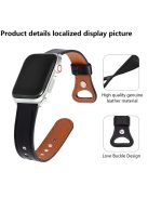 KALEBOL For Apple Watch 10 46mm / Ultra 2 / Ultra 49mm / 9 8 7 45mm / SE (2023) SE (2022) SE 6 5 4 44mm / 3 2 1 42mm Genuine Cow Leather Band - Black