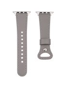 KALEBOL For Apple Watch 10 46mm / Ultra 2 / Ultra 49mm / 9 8 7 45mm / SE (2023) SE (2022) SE 6 5 4 44mm / 3 2 1 42mm Genuine Cow Leather Band - Grey