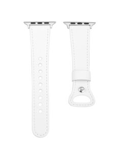   KALEBOL For Apple Watch 10 46mm / Ultra 2 / Ultra 49mm / 9 8 7 45mm / SE (2023) SE (2022) SE 6 5 4 44mm / 3 2 1 42mm Genuine Cow Leather Band - White