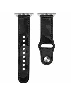   KALEBOL For Apple Watch 10 46mm / Ultra 2 / Ultra 49mm / 9 8 7 45mm / SE (2023) SE (2022) SE 6 5 4 44mm / 3 2 1 42mm Genuine Cow Leather Strap - Black