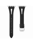 KALEBOL For Apple Watch 10 46mm / Ultra 2 / Ultra 49mm / 9 8 7 45mm / SE (2023) SE (2022) SE 6 5 4 44mm / 3 2 1 42mm Genuine Cow Leather Strap - Black