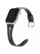 KALEBOL For Apple Watch 10 46mm / Ultra 2 / Ultra 49mm / 9 8 7 45mm / SE (2023) SE (2022) SE 6 5 4 44mm / 3 2 1 42mm Genuine Cow Leather Strap - Black