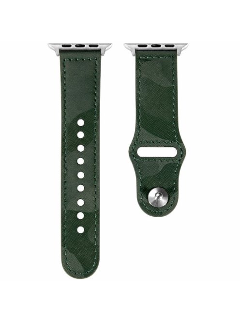 KALEBOL For Apple Watch 10 46mm / Ultra 2 / Ultra 49mm / 9 8 7 45mm / SE (2023) SE (2022) SE 6 5 4 44mm / 3 2 1 42mm Genuine Cow Leather Strap - Green