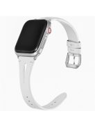 KALEBOL For Apple Watch 10 46mm / Ultra 2 / Ultra 49mm / 9 8 7 45mm / SE (2023) SE (2022) SE 6 5 4 44mm / 3 2 1 42mm Genuine Cow Leather Strap - White