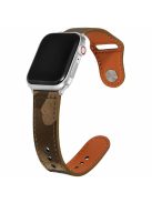 KALEBOL For Apple Watch 10 46mm / Ultra 2 / Ultra 49mm / 9 8 7 45mm / SE (2023) SE (2022) SE 6 5 4 44mm / 3 2 1 42mm Genuine Cow Leather Strap - Yellow Brown