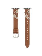 KALEBOL For Apple Watch 10 46mm / Ultra 2 / Ultra 49mm / 9 8 7 45mm / SE (2023) SE (2022) SE 6 5 4 44mm / 3 2 1 42mm Genuine Cow Leather Watch Band - Brown