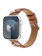 KALEBOL For Apple Watch 10 46mm / Ultra 2 / Ultra 49mm / 9 8 7 45mm / SE (2023) SE (2022) SE 6 5 4 44mm / 3 2 1 42mm Genuine Cow Leather Watch Band - Brown