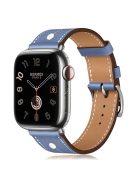 KALEBOL For Apple Watch 10 46mm / Ultra 2 / Ultra 49mm / 9 8 7 45mm / SE (2023) SE (2022) SE 6 5 4 44mm / 3 2 1 42mm Genuine Cow Leather Watch Strap - Baby Blue