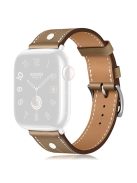 KALEBOL For Apple Watch 10 46mm / Ultra 2 / Ultra 49mm / 9 8 7 45mm / SE (2023) SE (2022) SE 6 5 4 44mm / 3 2 1 42mm Genuine Cow Leather Watch Strap - Tan