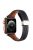 KALEBOL For Apple Watch 10 46mm / Ultra 2 / Ultra 49mm / 9 8 7 45mm / SE (2023) SE (2022) SE 6 5 4 44mm / 3 2 1 42mm Genuine Leather Watch Band - Black