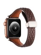 KALEBOL For Apple Watch 10 46mm / Ultra 2 / Ultra 49mm / 9 8 7 45mm / SE (2023) SE (2022) SE 6 5 4 44mm / 3 2 1 42mm Genuine Leather Watch Band - Coffee