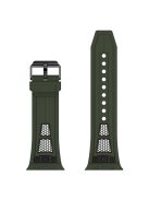 KALEBOL For Apple Watch 10 46mm / Ultra 2 / Ultra 49mm / 9 8 7 45mm / SE (2023) SE (2022) SE 6 5 4 44mm / 3 2 1 42mm Honeycomb Watch Band - Army Green+Black