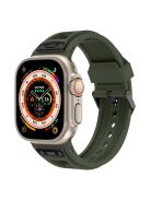 KALEBOL For Apple Watch 10 46mm / Ultra 2 / Ultra 49mm / 9 8 7 45mm / SE (2023) SE (2022) SE 6 5 4 44mm / 3 2 1 42mm Honeycomb Watch Band - Army Green+Black