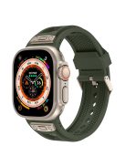 KALEBOL For Apple Watch 10 46mm / Ultra 2 / Ultra 49mm / 9 8 7 45mm / SE (2023) SE (2022) SE 6 5 4 44mm / 3 2 1 42mm Honeycomb Watch Band - Army Green+Titanium