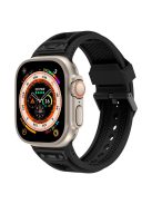 KALEBOL For Apple Watch 10 46mm / Ultra 2 / Ultra 49mm / 9 8 7 45mm / SE (2023) SE (2022) SE 6 5 4 44mm / 3 2 1 42mm Honeycomb Watch Band - Black+Black