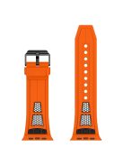 KALEBOL For Apple Watch 10 46mm / Ultra 2 / Ultra 49mm / 9 8 7 45mm / SE (2023) SE (2022) SE 6 5 4 44mm / 3 2 1 42mm Honeycomb Watch Band - Orange+Black