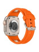 KALEBOL For Apple Watch 10 46mm / Ultra 2 / Ultra 49mm / 9 8 7 45mm / SE (2023) SE (2022) SE 6 5 4 44mm / 3 2 1 42mm Honeycomb Watch Band - Orange+Titanium