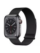 KALEBOL For Apple Watch 10 46mm / Ultra 2 / Ultra 49mm / 9 8 7 45mm / SE (2023) SE (2022) SE 6 5 4 44mm / 3 2 1 42mm Milanese Magnetic Watch Strap - Black