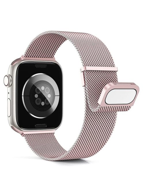 KALEBOL For Apple Watch 10 46mm / Ultra 2 / Ultra 49mm / 9 8 7 45mm / SE (2023) SE (2022) SE 6 5 4 44mm / 3 2 1 42mm Milanese Magnetic Watch Strap - Rose Pink