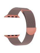 KALEBOL For Apple Watch 10 46mm / Ultra 2 / Ultra 49mm / 9 8 7 45mm / SE (2023) SE (2022) SE 6 5 4 44mm / 3 2 1 42mm Milanese Metal Watch Band - Pink / Orange