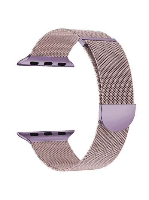 KALEBOL For Apple Watch 10 46mm / Ultra 2 / Ultra 49mm / 9 8 7 45mm / SE (2023) SE (2022) SE 6 5 4 44mm / 3 2 1 42mm Milanese Metal Watch Band - Pink / Purple