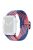 KALEBOL For Apple Watch 10 46mm / Ultra 2 / Ultra 49mm / 9 8 7 45mm / SE (2023) SE (2022) SE 6 5 4 44mm / 3 2 1 42mm Nylon Braided Watch Strap - Blue+Pink