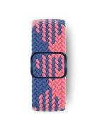 KALEBOL For Apple Watch 10 46mm / Ultra 2 / Ultra 49mm / 9 8 7 45mm / SE (2023) SE (2022) SE 6 5 4 44mm / 3 2 1 42mm Nylon Braided Watch Strap - Blue+Pink