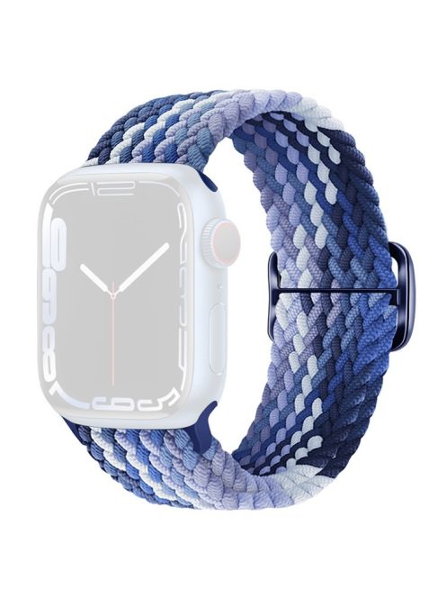 KALEBOL For Apple Watch 10 46mm / Ultra 2 / Ultra 49mm / 9 8 7 45mm / SE (2023) SE (2022) SE 6 5 4 44mm / 3 2 1 42mm Nylon Braided Watch Strap - Blueberry