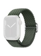 KALEBOL For Apple Watch 10 46mm / Ultra 2 / Ultra 49mm / 9 8 7 45mm / SE (2023) SE (2022) SE 6 5 4 44mm / 3 2 1 42mm Nylon Braided Watch Strap - Dark Olive Green