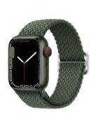 KALEBOL For Apple Watch 10 46mm / Ultra 2 / Ultra 49mm / 9 8 7 45mm / SE (2023) SE (2022) SE 6 5 4 44mm / 3 2 1 42mm Nylon Braided Watch Strap - Dark Olive Green