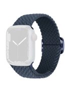 KALEBOL For Apple Watch 10 46mm / Ultra 2 / Ultra 49mm / 9 8 7 45mm / SE (2023) SE (2022) SE 6 5 4 44mm / 3 2 1 42mm Nylon Braided Watch Strap - Deep Blue