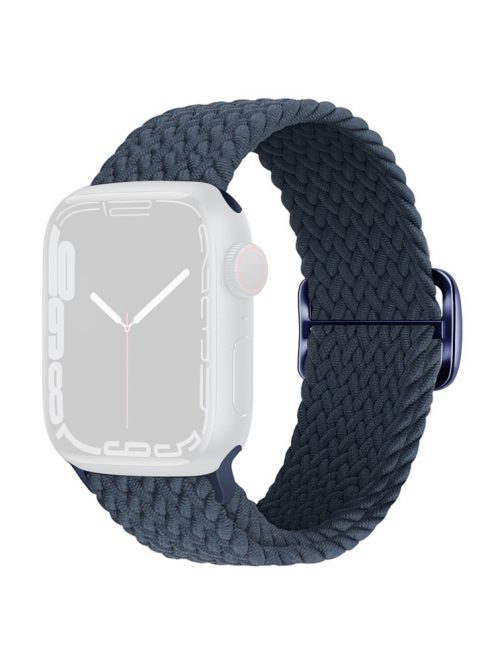 KALEBOL For Apple Watch 10 46mm / Ultra 2 / Ultra 49mm / 9 8 7 45mm / SE (2023) SE (2022) SE 6 5 4 44mm / 3 2 1 42mm Nylon Braided Watch Strap - Deep Blue