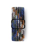 KALEBOL For Apple Watch 10 46mm / Ultra 2 / Ultra 49mm / 9 8 7 45mm / SE (2023) SE (2022) SE 6 5 4 44mm / 3 2 1 42mm Nylon Braided Watch Strap - Denim Multi-Color