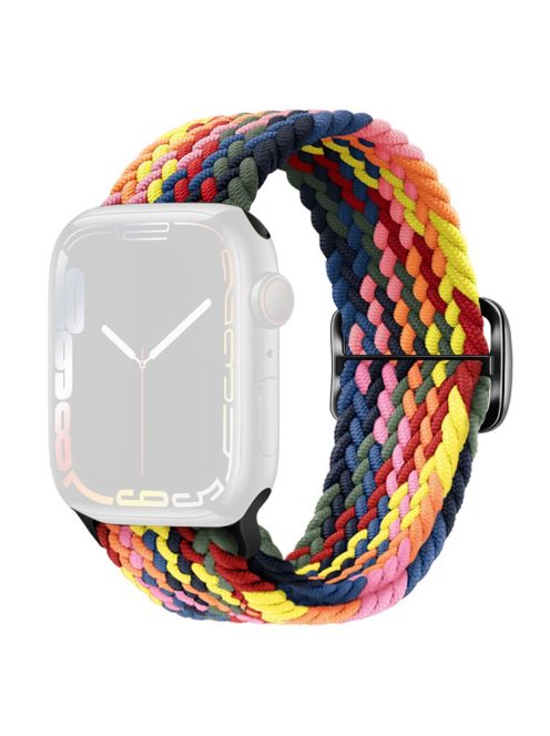 KALEBOL For Apple Watch 10 46mm / Ultra 2 / Ultra 49mm / 9 8 7 45mm / SE (2023) SE (2022) SE 6 5 4 44mm / 3 2 1 42mm Nylon Braided Watch Strap - Multi-Color