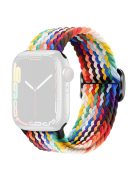 KALEBOL For Apple Watch 10 46mm / Ultra 2 / Ultra 49mm / 9 8 7 45mm / SE (2023) SE (2022) SE 6 5 4 44mm / 3 2 1 42mm Nylon Braided Watch Strap - Official Rainbow